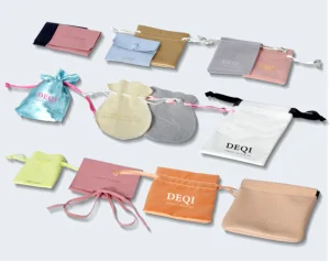 Custom Earring Drawstring Microfiber Jewelry Packaging