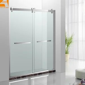 8mm Tempered Glass Sliding Bathroom Stainless Steel Shower Door (KF-2309D)