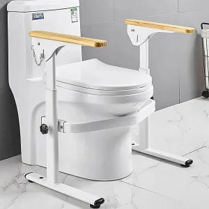 Height Adjustable Bathroom Toilet Safety Frame Rails