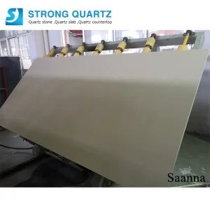 Cream Carrara Marble Look Artificial Quartz Stone Countertop for Kitchen Island/Tabletop/Vanity/Worktop