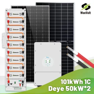 Sistema de Armazenamento de Energia Solar Off Grid 100kw 100kwh 200kwh para Backup