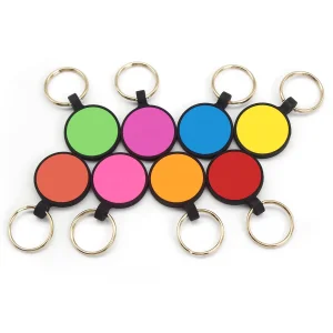 Round Personalized Silent Silicone Pet ID Tag Sublimation Dog Name Tag