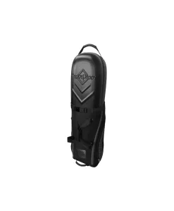 Hot Sale Golf Club Travel Case Cover Cart Bag 1680D Polyester Semi-Hard Top Soft Padded Foldable 2-Wheel Rubber Base Toiletry
