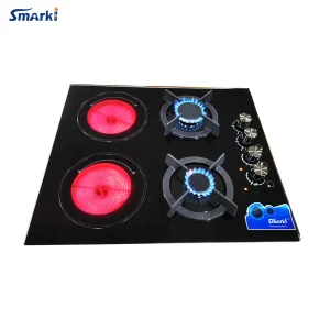 2 Gas 2 Electrical Hybrid Cooktop Built in 4 Burners Combi Hob