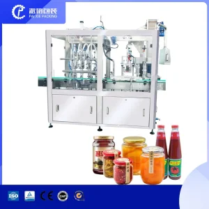 Automatic Intelligent Precision Liquid Sauce Glass Bottle Tinplate Pet Filling Sealing Machine for Tomato Sauce Honey Harissa Chakalaka Chermoula Shito Awaze
