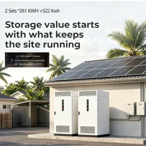 Built in PCS EMS BMS Work With Solar System High Efficiency 125kw 261KWH Battery Storage Peak Shaving and Solar Self-Consumption
