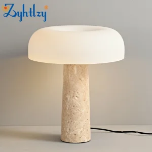 مصابيح طاولة جانبية بيضاء