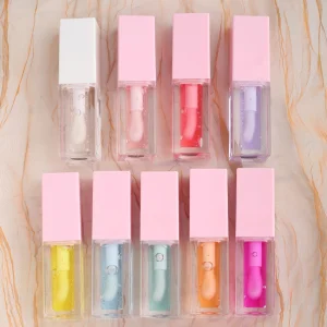 Wholesale Long Lasting Vegan Moisturizing Flavoring Lips Gloss Natural Nourish Hydrating Fruit Tinted Plumping Lip Oil