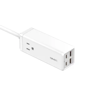 Ldnio Su1441 2500W Fita de Energia Padrão dos EUA com 2 USB-C &amp; 2 USB-a 65W Alta Potência - Fita de Extensão Multi Tomada