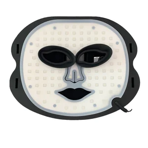 Red LED Light Therapy Facial Mask and Green Light Blue Color Purple LED Infrared Neck Pad for Cosmetic Application