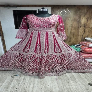 Indian Floral Wedding Dress Collection for Women With Heavy Embroidered Work Flower Work Partywear Heavy Net Salwar Kameez