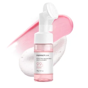 Private Label Korean Facial Brush Cleanser Pink PDRN Niacinamide Pore Deep Cleansing Salmon DNA PDRN Face Wash