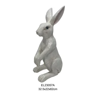 High-Quality White Rabbit Garden Statue