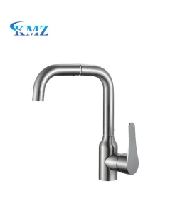 New Style Single Handle Nickel Brushed Basin Tap Faucet Deck Mounted for Kitchen