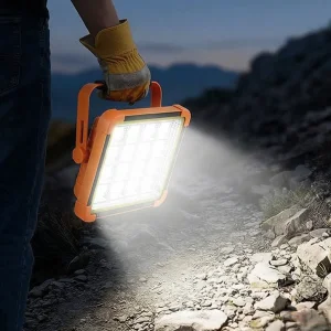 Solar-Powered LED Flood Light for Camping and Fishing