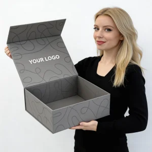 Custom Brand Large Luxury Foldable T-Shirt Gift Box Magnetic Clothing Packaging Glossy Lamination Embossing Custom Rigid Boxes