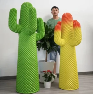 Event Party Decoration Fiberglass Props Handmade 1.2m 1.5m High Cactus Sculpture