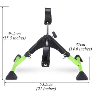 Treinador de Pedal Médico Adulto Dobrável com Capa Externa de PP Manual Preto Equipamento de Ginástica