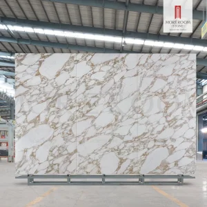 1600*3200*12mm Artificial Calacatta Gold Bright Surface Sintered Stone Tile for Living Room