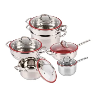 Luxury High Quality 304 Stainless Steel Korean Large Stock Pot Set Camping Kitchen Ware Cookware Set Kitchen