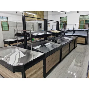 3 Tier Supermarket Vegetable Fruit Rack Display Shelf