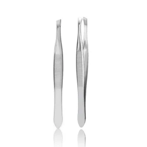 Wholesale Slanted Eyebrow Tweezers Stainless Steel
