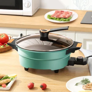 High Quality Frying Pan 32cm Aluminium Non Stick Electric Grill Pizza Pan