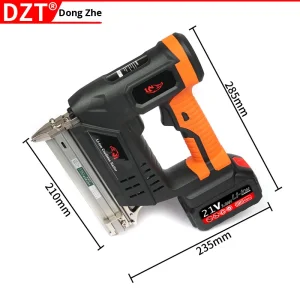 Lithium Battery Electric Industrial Grade Brush Motor Nail Gun F30 2.0Ah Low Noise Automatic Water Woodworking Nail Gun