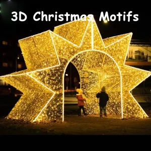 3D Star Christmas Motif Lights