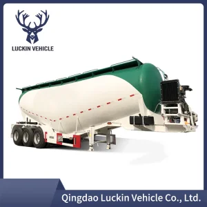 3 Axles 40/50 Cbm Bottom Aluminum V Shape Discharge/Unloading Bulk Cement/Fly/Powder Material Transport Tank/Tanker Heavy Duty Truck Semi Trailer for Sale