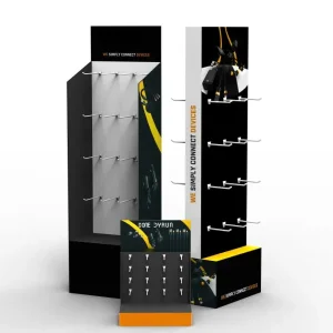 Custom Retail Storage Rack Hook PVC Carton Product Display Rack with Peg