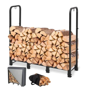 Heavy Duty Iron Customized Garden Accessories Carrier Log Firewood Holder Storage Rack