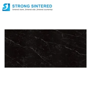 Big Size 3200X1600X12mm Eco-Friendly Sintered Stone Black Kitchen/Bathroom/Living Room Decoration OEM