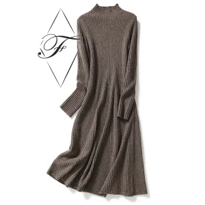 Soft and Cozy Winter Cashmere Dress