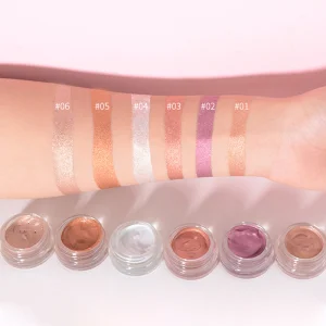 Wholesale Cosmetics Makeup Shimmer Glitter Vegan Cream Eyeshadow Velvet Creamy Eye Shadow