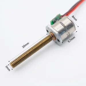 Customized 3V 3.7V 5V Stepper Motor 8mm Diameter 20mm Lead Screw