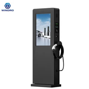 Ocpp 2.0 Smart 22kw AC EV Charging Station with 43 Inch LCD Display, with 4G/WiFi IP65 Weatherproof Fast Charging Pile, 3-Phase 380V Electric Vehicle Charger