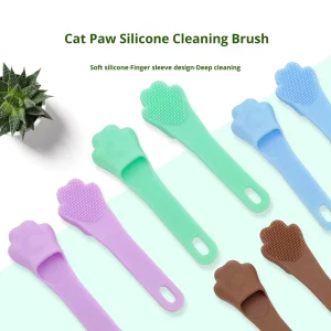 Cartoon cat Claw-shaped Silicone Facial Cleansing Brush Nose Tip Brush Exfoliating and Skin Cleaning Tool