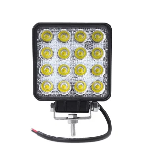 Hot Selling 4 Inch 48W 12V 24V Square LED Work Light Spot Flood Driving Lamp for Cars Trucks Trailers SUVs Boats 4WD Offroads