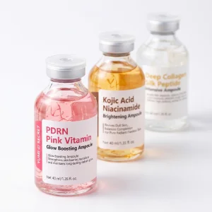 Customized Korean Silk Peptide Intensive Lifting Ampoule Whitening Acne Clearing Pore Shrinking Anti Aging Hydrating Skin Care