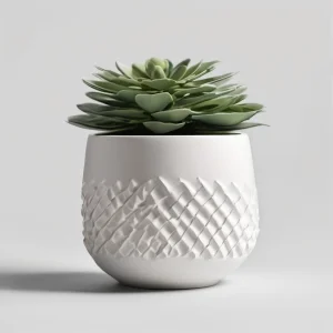 Wholesale Debossed Ceramic Indoor Pots