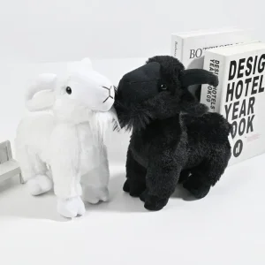 China Black White Goat Plush Pair