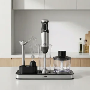 12oow Stainless Steeldc Fullmotor Immersion Handheld Stick Blender Multifunctional Variable Speed Home Kitchen Household