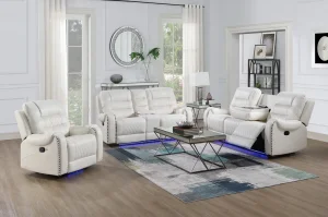 Sofá Funcional Recliner com LED e Couro para Móveis de Sala de Estar