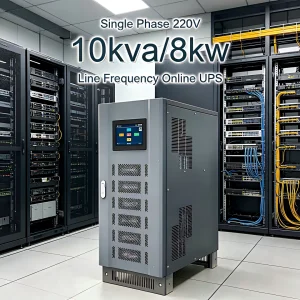 10kVA/8kW Single Phase Line Interactive UPS Company Cloud Desktop Terminal Server Backup Power Supply