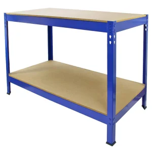 High Quality Industrial Two-Shelf Workbench System Heavy Duty Tool Storage Metal Worktable