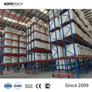High Capacity Industrial Storage Rack Blue & Orange Metal Conventional Pallet Racking for Heavy Duty Goods Warehouse Storage