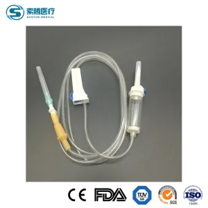 Conjunto de infusión tipo bureta Sunton IV Polymed China, conjunto de recolección de sangre estéril de fábrica, con aguja de mariposa para extracción de sangre