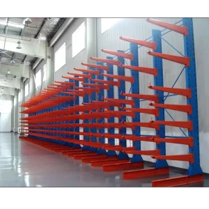 Cantilever Rack for Long Metal Pipes, Extendable Industrial Storage System for Warehouse