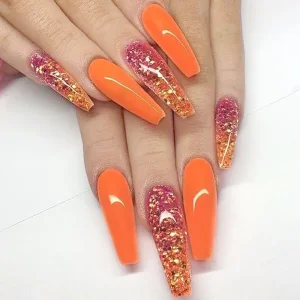 Luxury Press on Nails Fashion 24PCS Long Ballerina Half French Extra Long Acrylic Nagellack